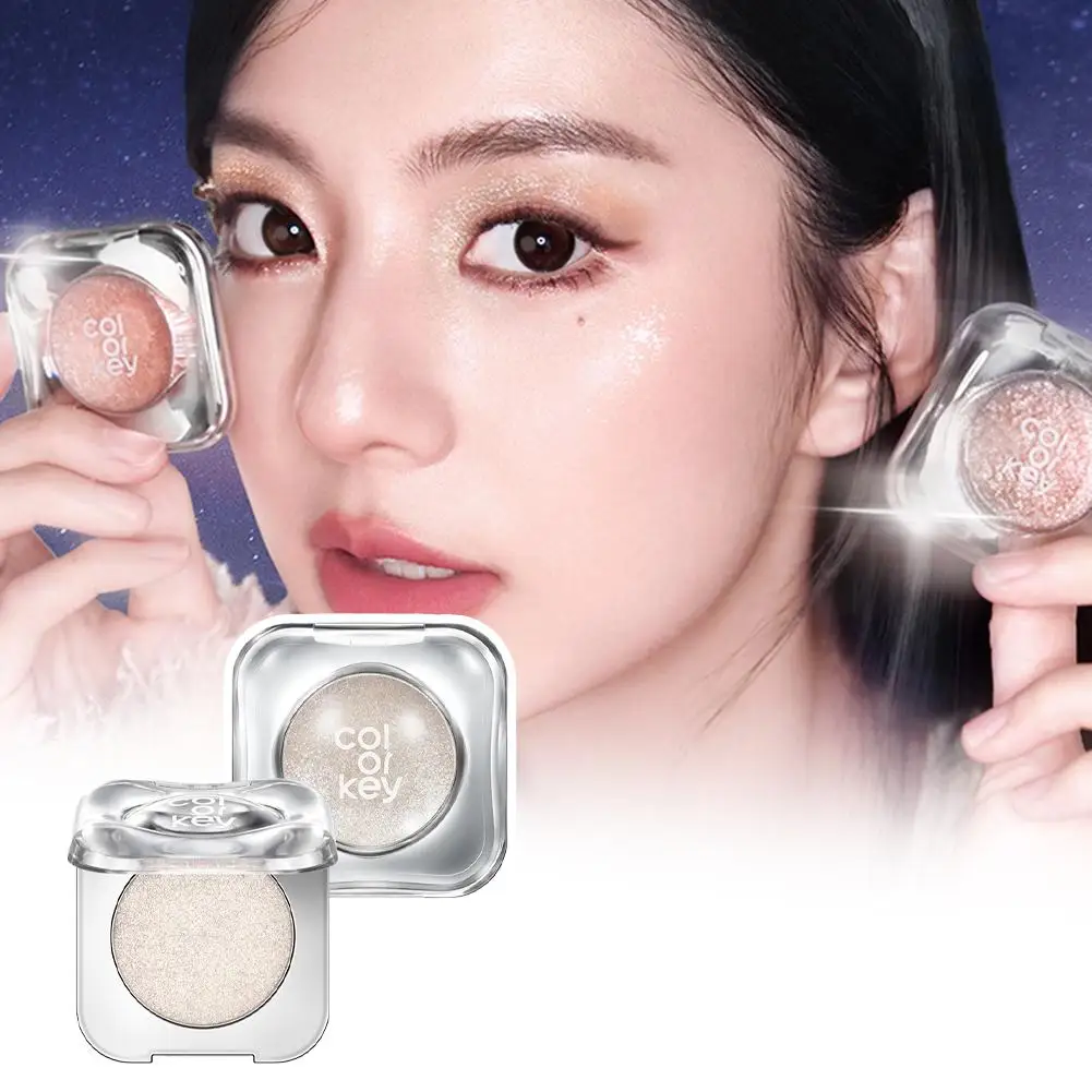 

Монохромные тени для век Colorkey Shimmer Pearl Glitter — стойкий хайлайтер, цветопередача, несмазывающийся ежедневный макияж глаз