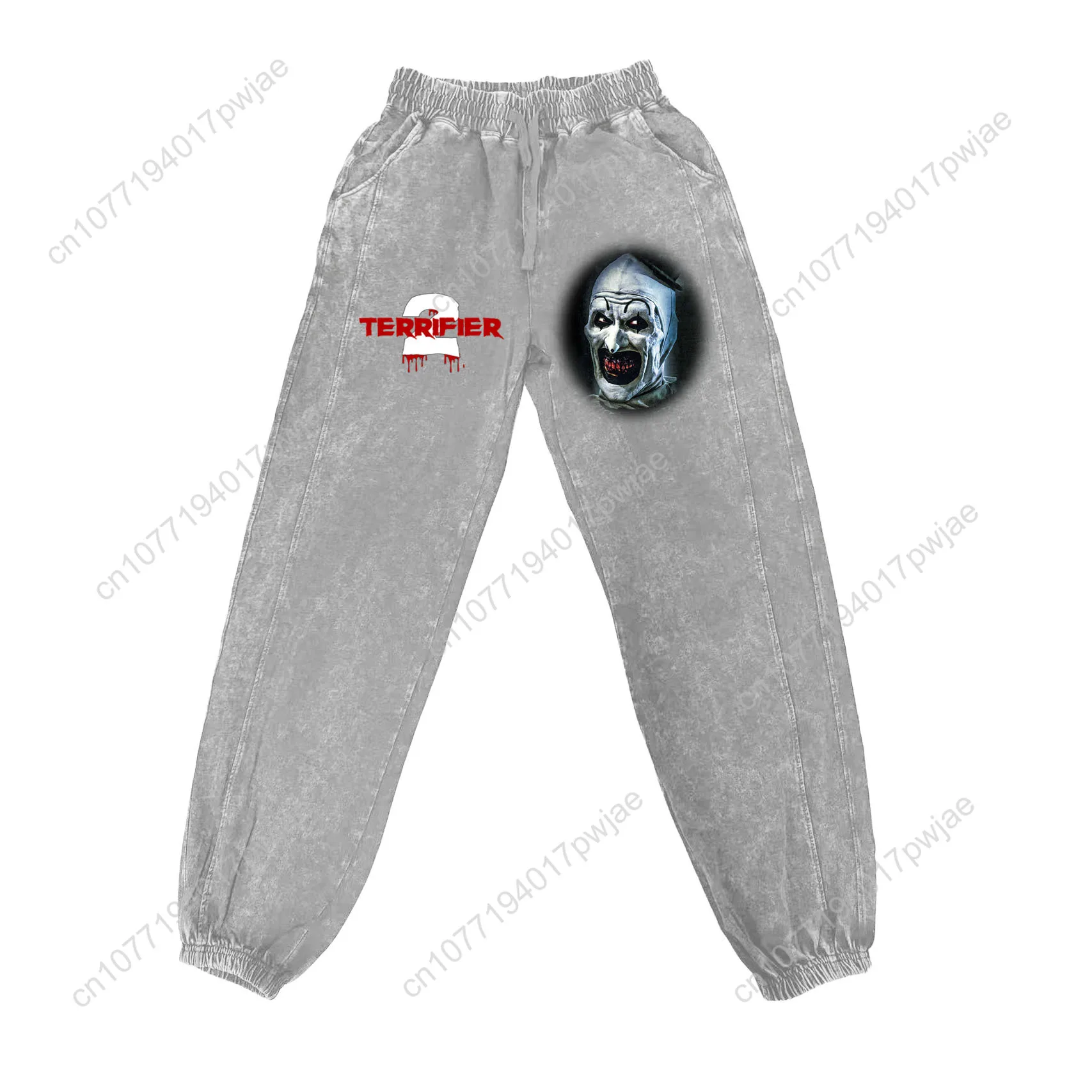 Ужасающие брюки клоуна на Хэллоуин, мужские и женские винтажные брюки в стиле ретро, хлопковые эластичные спортивные штаны, брюки на заказ с карманом