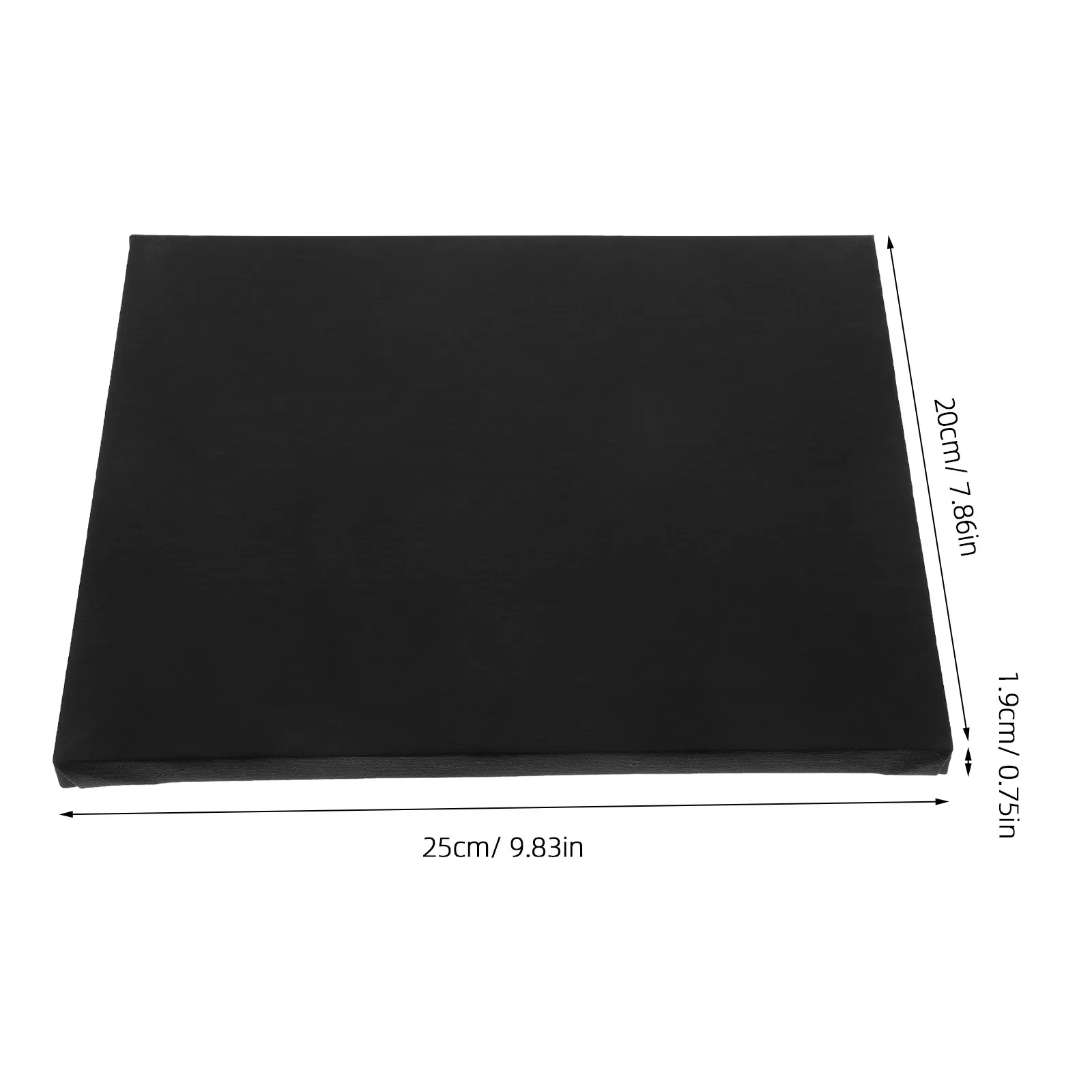 Blank Black Canvas Boards Cotton Surface Stretched on Solid Wood Frame Versatile for Acrylic Oil Watercolor Painting DIY Art