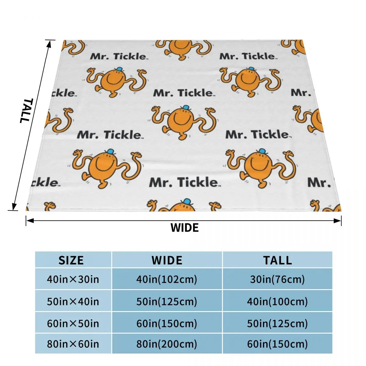 Unique Print with Mr, Tickle Cool Raglanslack Throw Blanket Bed covers Fashion Sofas for sofa Extra Large Throw Blankets