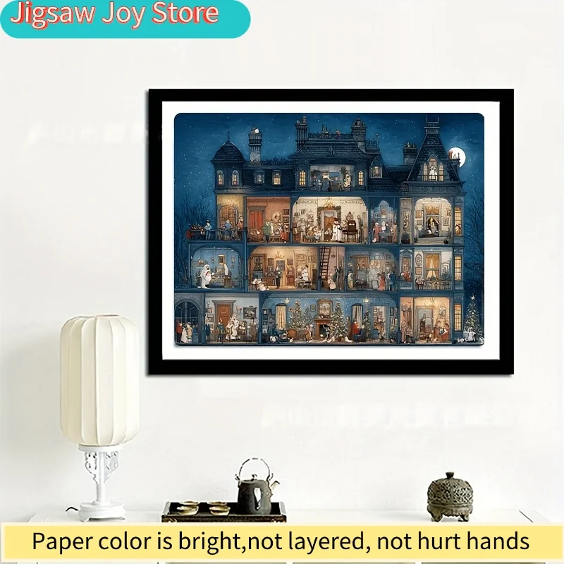 1 Caja de Mini Rompecabezas de Papel para Adultos: "Barrio Acogedor" o Juegos y Actividades para Fiestas