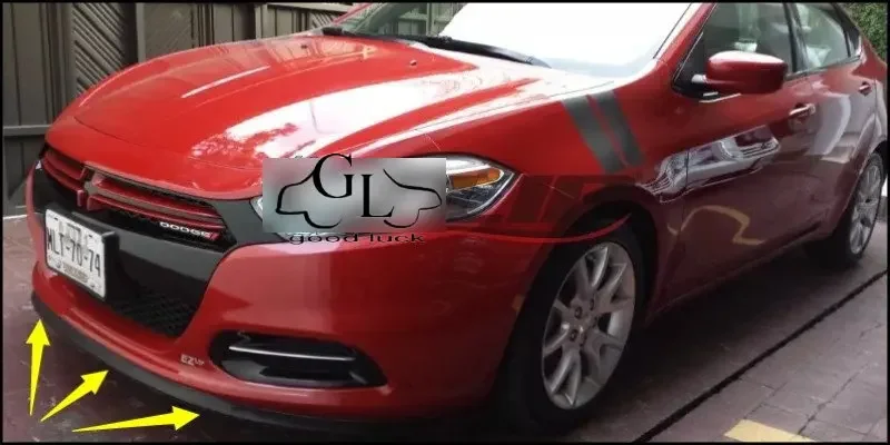 Bumper Lip Deflector Lips For Dodge Dart Front Spoiler Skirt For TopGear Friends to Car Tuning View / Body Kit / Strip