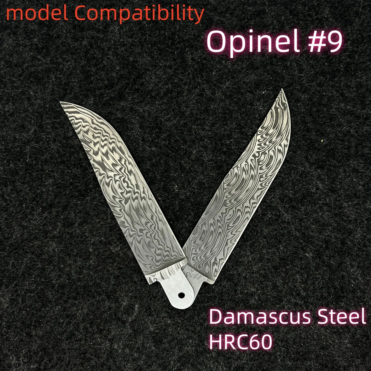 

Сменное лезвие ручной работы из дамасской стали для Opinel No9 # 9. Складной нож DIY MOD Аксессуары