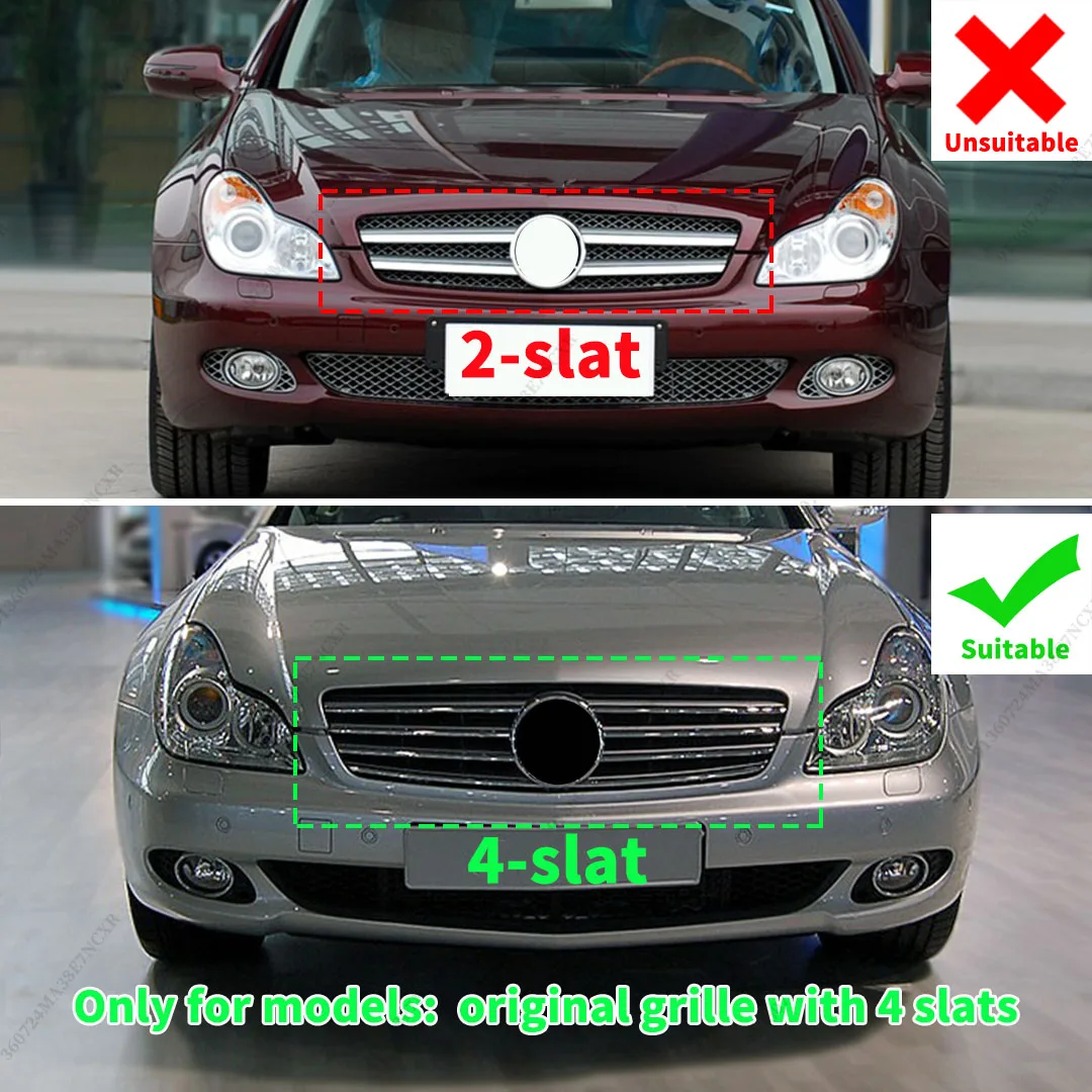 Sport Front Bumper Grille For Mercedes Benz CLS C219 W219 2005 2006 2007 like CLS350 CLS500 Tuning Accessories Inlet Mesh Grill