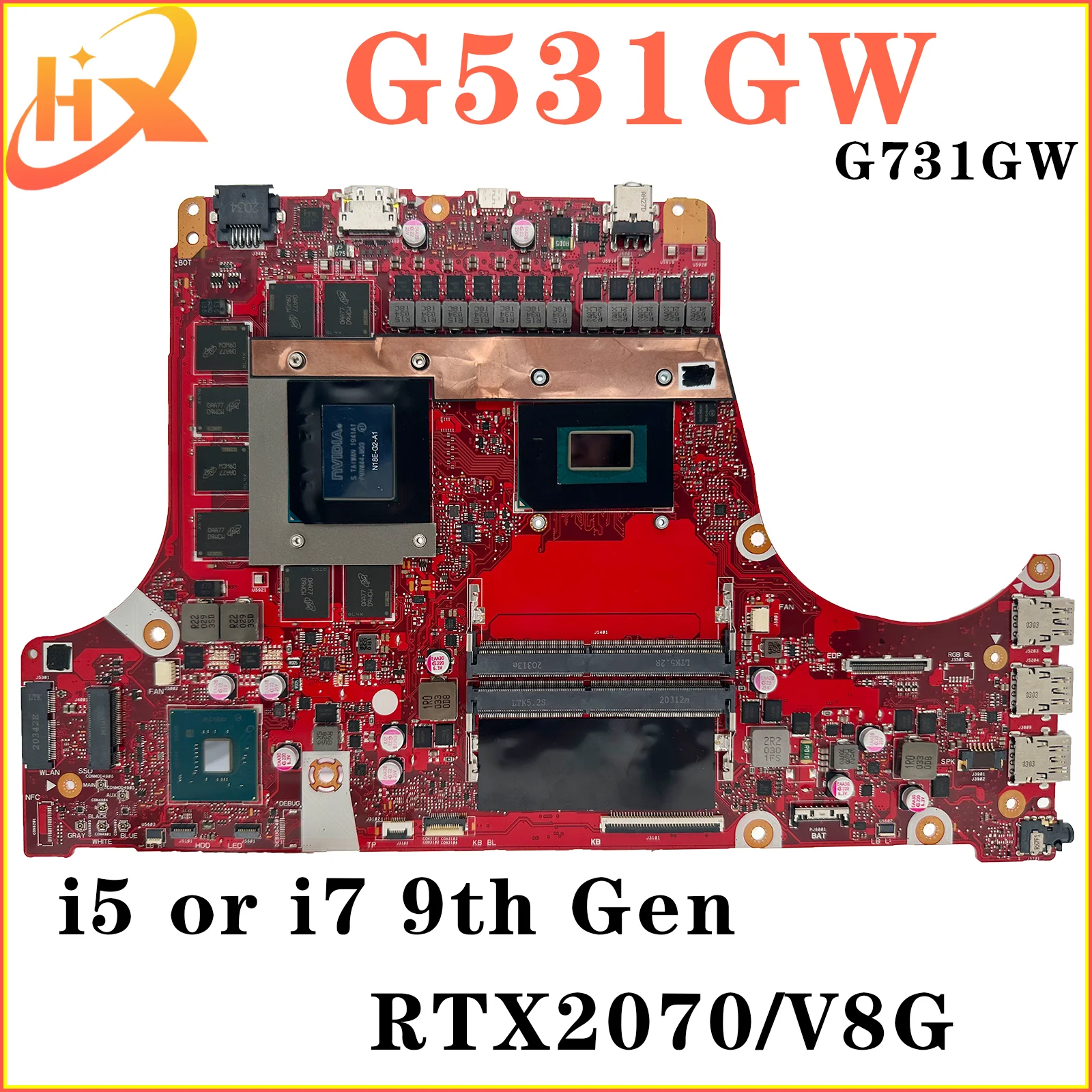 

G531G Mainboard For ASUS S5D S7D G531GW G531GV G531GU GL531G G731G GL731G G731GW G731GV G731GU Laptop Motherboard i5 i7 9th Gen