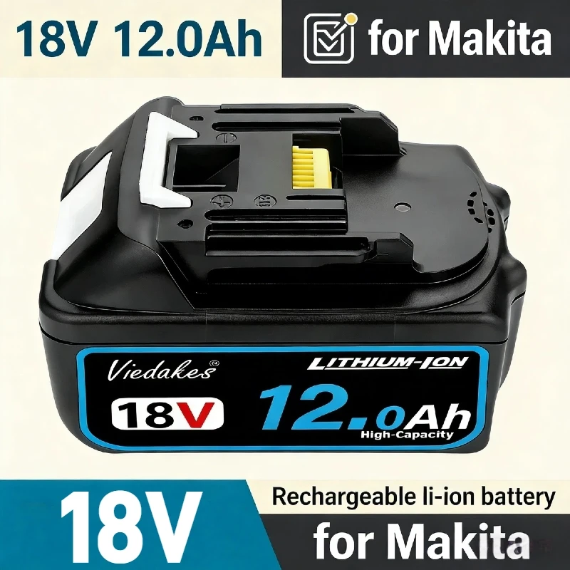 

18V 12000mAh Rechargeable Battery, 18V lithium battery For makita 18V battery DGA404 DTW700 DDF487 DHP489 DTD173 DJV182 HR140Z