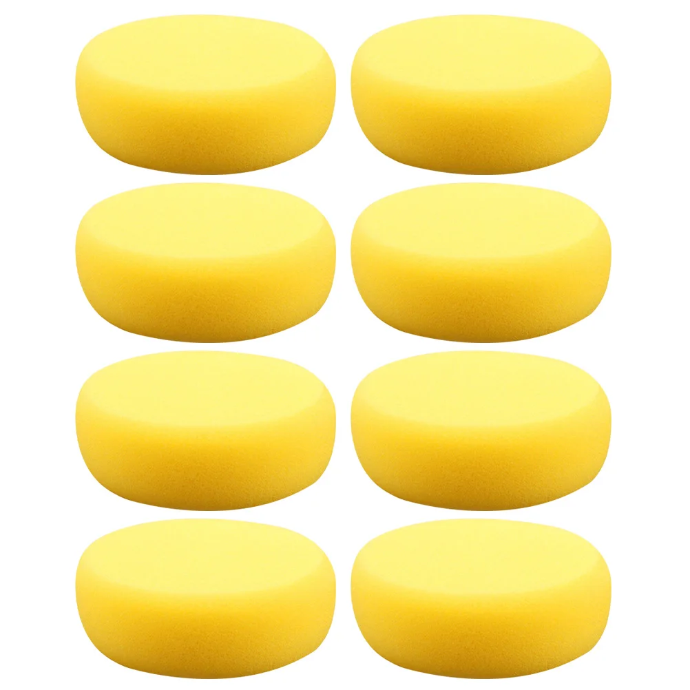 

8 Yellow Round Pcs Cake Sponge Painting Watercolor Supplies Accessories Face Sponges Blending Foam Brushes Tool Multipurpose