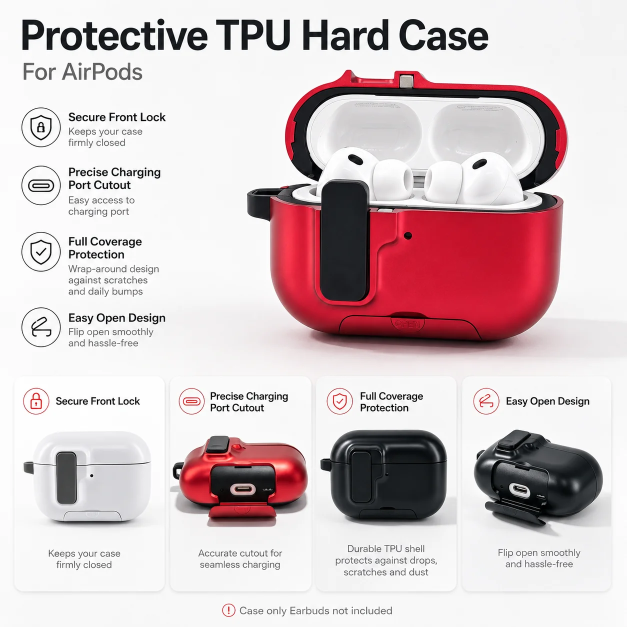 Casing Keras untuk AirPods Pro - Headphone Case Hard ulasan dan harga