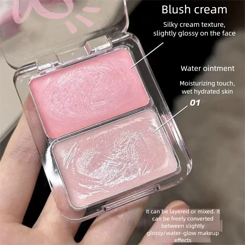 Água luz blush creme leite chá cor de longa duração à prova dwaterproof água hidratante bochecha matiz rosto contorno maquiagem