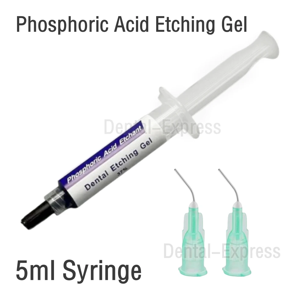 5ml Syringe Dental 37% Dentex Phosphoric Acid Etching Gel Etchant Gel Bond Teeth Glue Dentist Material