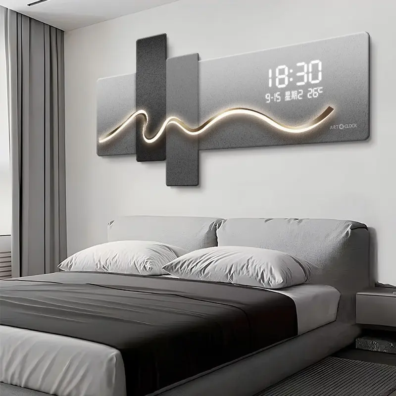 Minimalist Simple Clock Wall Conference Replica Study Design Wall Watch Japanese Relaxing Silent Digital Reloj Pared Home Decor