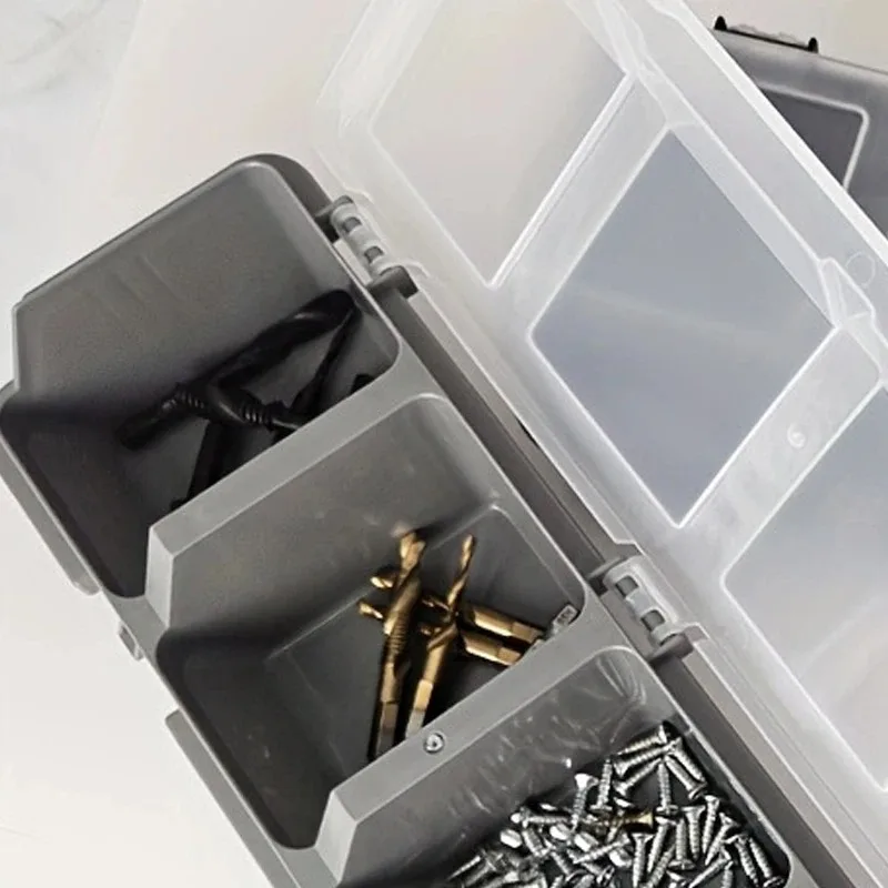 Multi-Compartment Organizer Box for Screws Small Parts Durable Plastic Hardware/Jewelry Storage Case Tools Box Screw Organizer