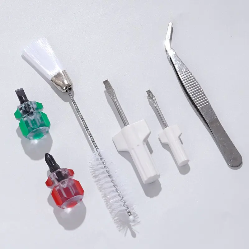 6pcs/Set Sewing Machine Cleaning Repair Tool, Tweezer Hair Brush Screwdriver DIY Tool Combination Set