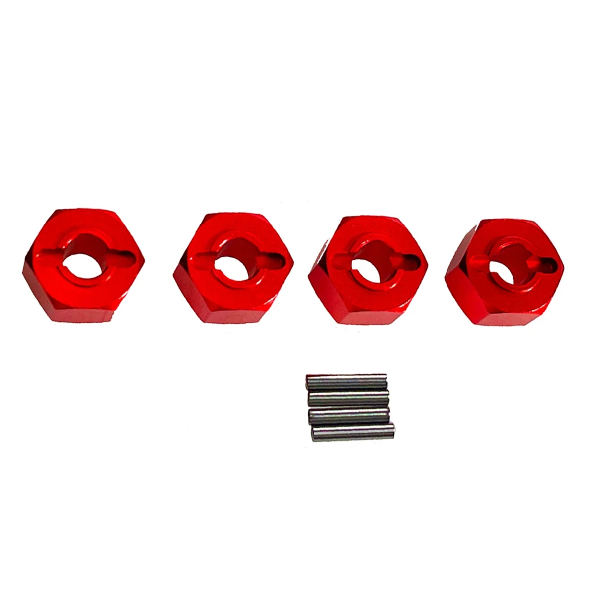 4Pcs for MJX 1/14 1/16 14210 14303 16207 16208 Remote Control Car Accessories 12mm Hex Connector Red