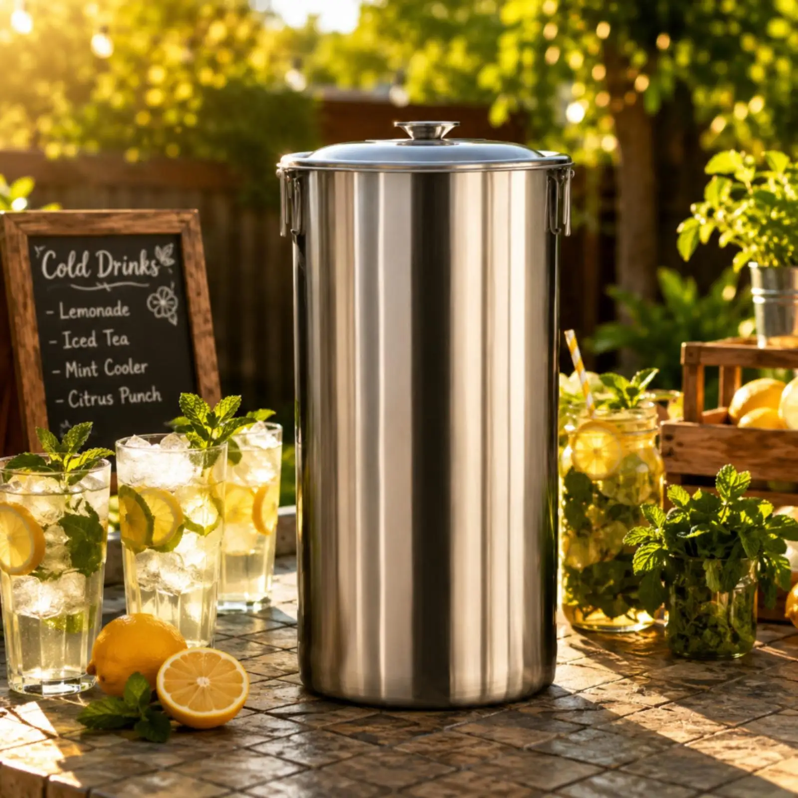 Stainless Steel Storage Bucket Stainless Steel Bucket Snug Lid Kitchen Supply