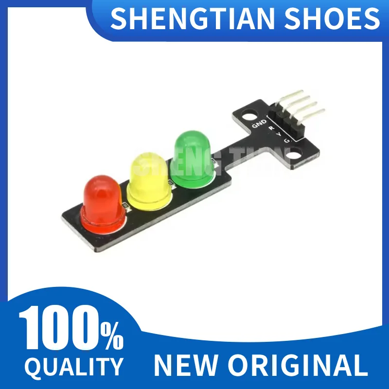 2pcs Red Yellow Green Traffic Light Module , 3-Color LED Signal Kit for STEM Education & School Model Projects