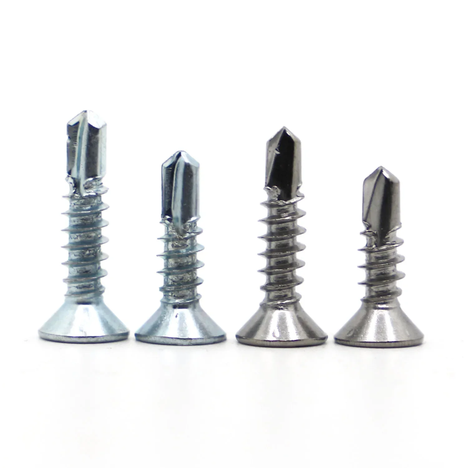 Phillips Flat Head Self Drilling Screw 410 Stainelss Steel M3.5 M4.2 M4.8 M5.5 M6.3 Zinc Plated Self Tapping Screws