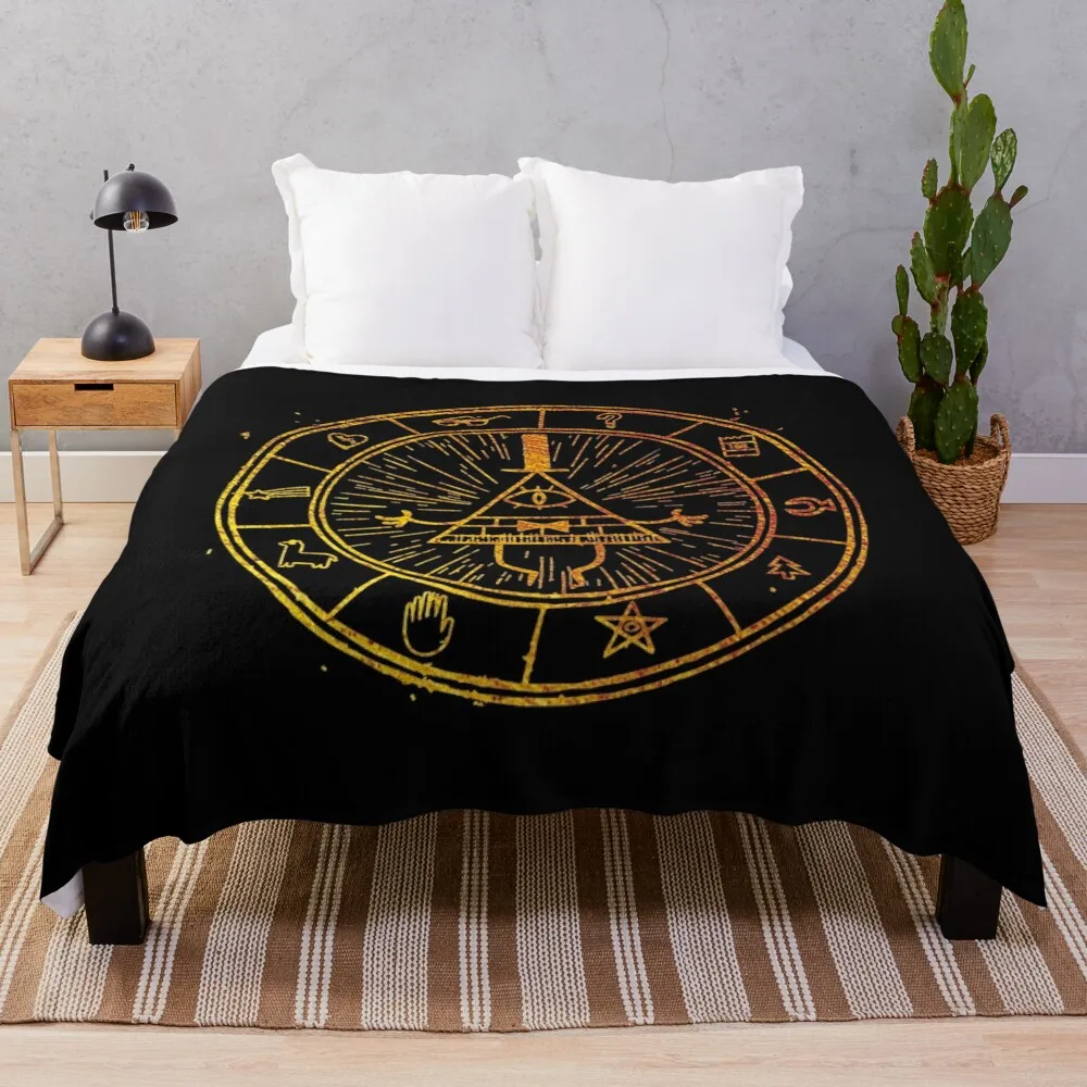 The Bill Cipher Wheel Throw Blanket Baby Tourist Bed Fashionable Custom Large Blankets