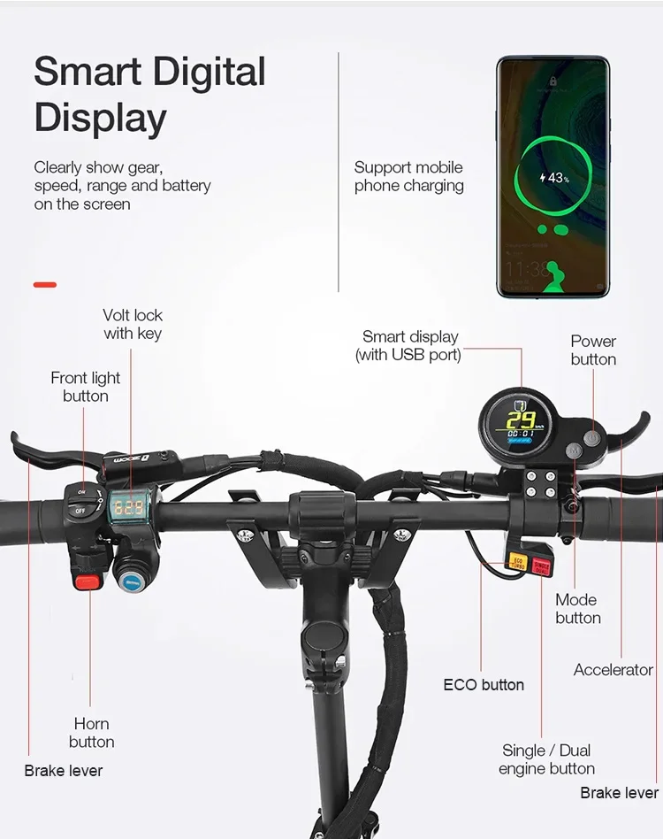 Assento Gtech, pneu de 11 polegadas, moda, 2020