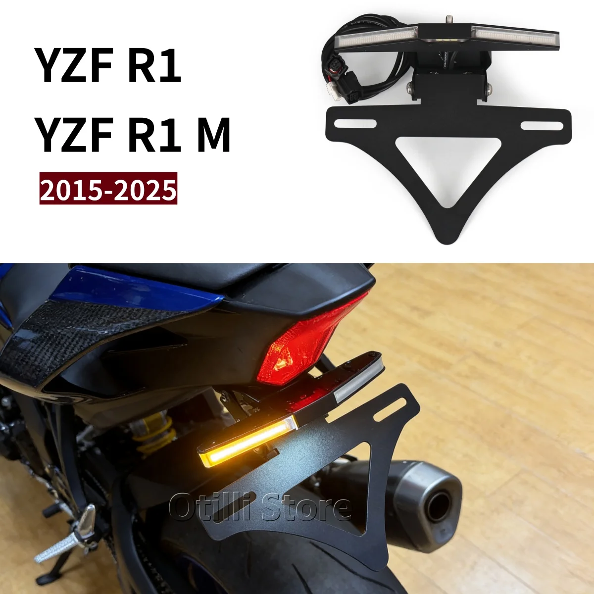

2015-2025 для Yamaha YZF R1 M YZFR1M YZFR1 держатель номерного знака мотоцикла светодиодный светильник рамка кронштейн хвостовое аккуратное крыло Eliminator