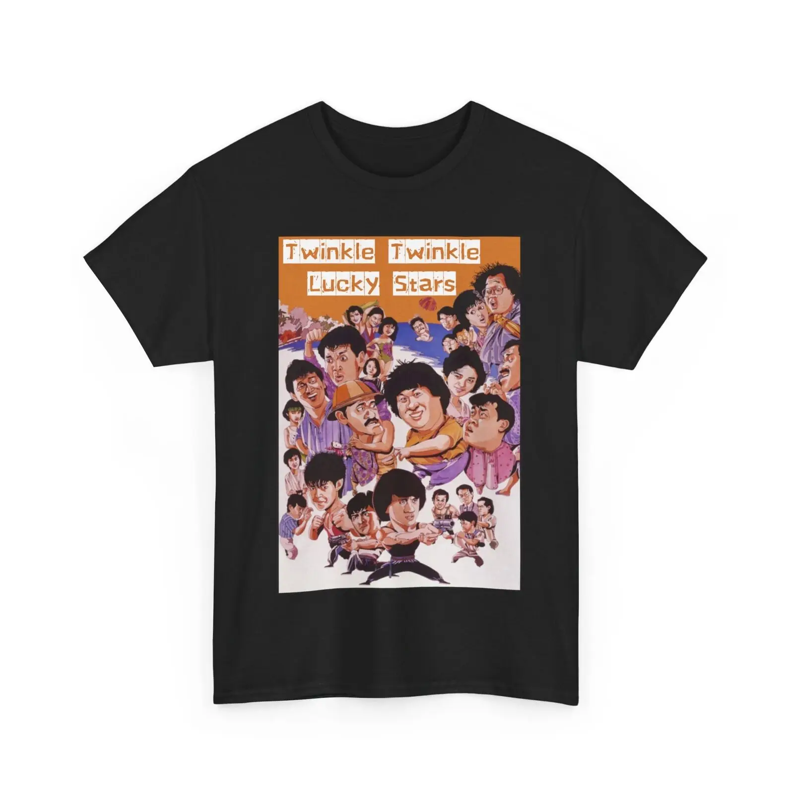 Twinkle Twinkle Lucky Stars Jackie Chan Sammo Hung T shirt Heavy Cotton Tee