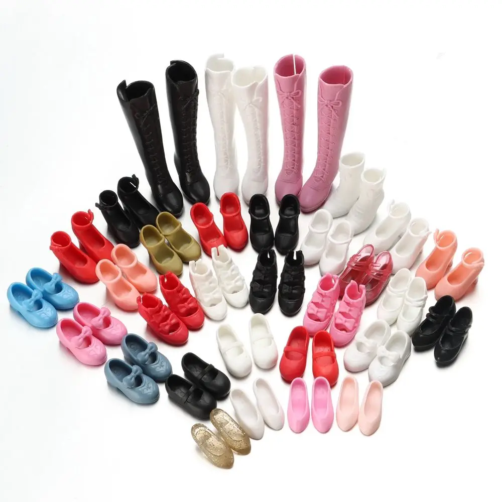 Plastic Female Fashion Long Knees Boots Accessories Hero Dolls Boot Doll Shoes