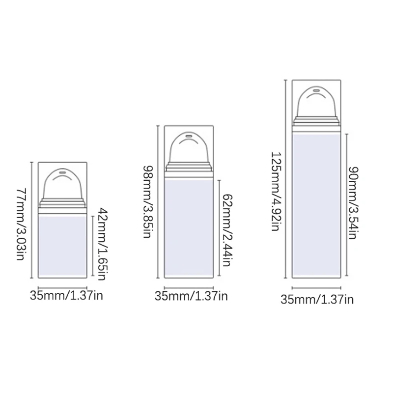 Garrafas Vazias de Bomba Airless, Mini Loção Vácuo, Recipientes Cosméticos, Maquiagem Feminina, Garrafa de Emulsão de Viagem, 15 ml, 30 ml, 50ml