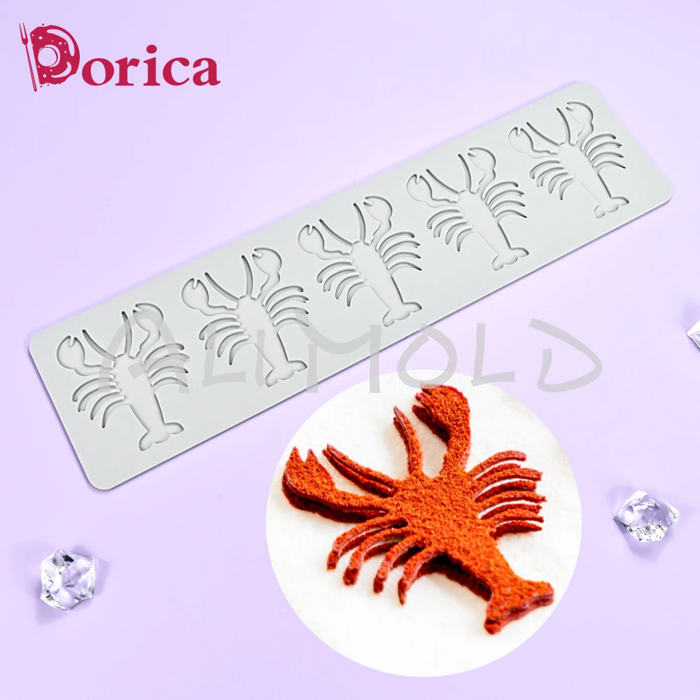 Lobster/Crab Design Silicone Mold DIY Sugarcraft Chocolate Fondant Lace Mat French Dessert Cake Decorating Tool Kitchen Bakeware