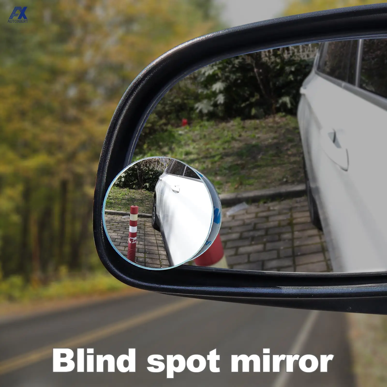 Pair 360° Wide Angle Blind Spot Mirror Round Convex Side Blindspot Mirror Rearview Rear View Glass Small Mirror Angle Adjustable