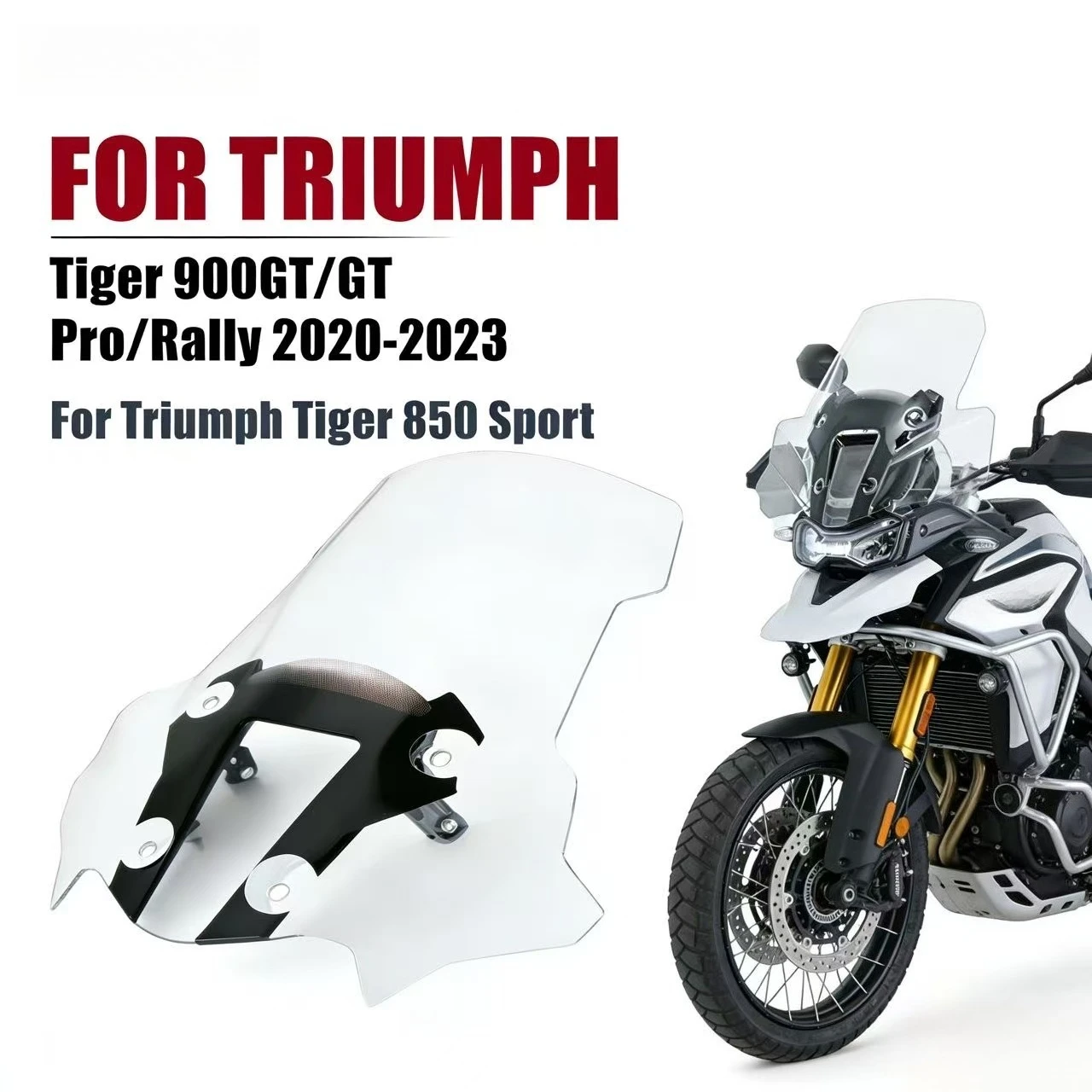 

Motorcycle Windshield Windscreen Accessories Wind Deflectors Pare-Brise For Triumph Tiger 900GT Low Pro Tiger900 Rally 2020-2023
