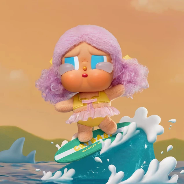 POP MART Crybaby Vacation Mode On Series Винил и слепая коробка — набор для серфинга и приключений