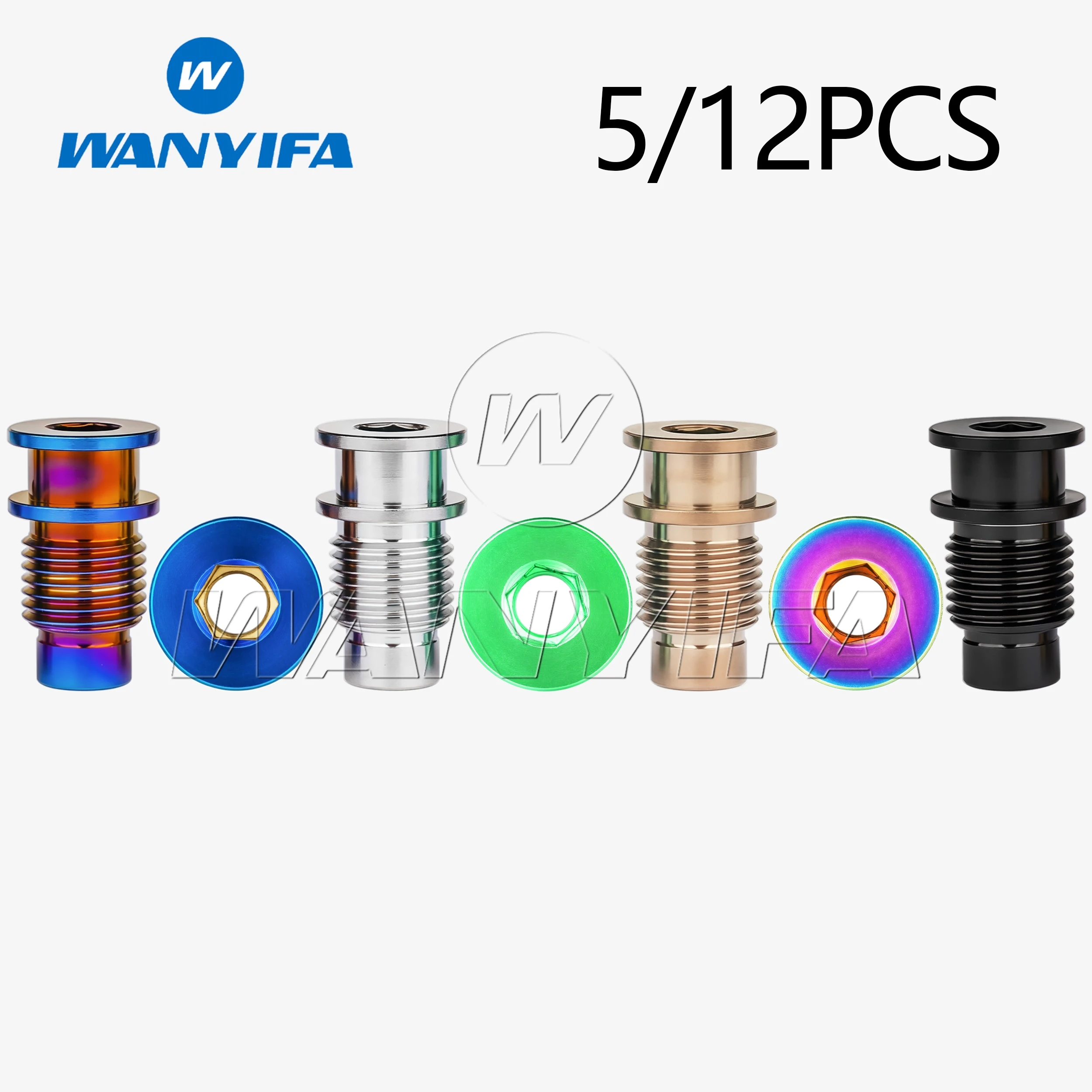 

Wanyifa 5/12PCS Titanium Bolts M10 Hex Pitch 1.0mm Screws For Bike Transmission Shaft Fixed Bolts Rear Derailleur Rotation Shaft