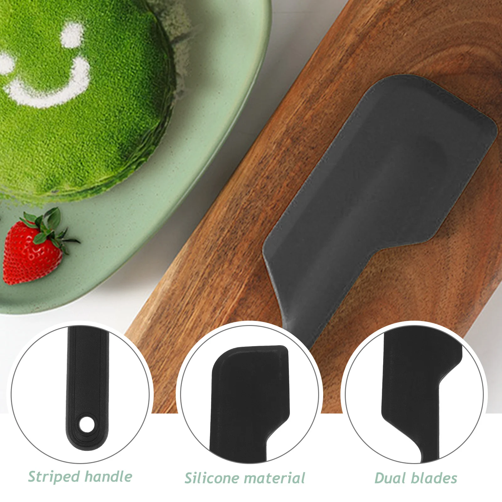 

Baking Spatula Silicone Cake Scraper Non-Stick Ergonomic Handle Kitchen Utensil For Cream Butter Mixing Cooking Tool
