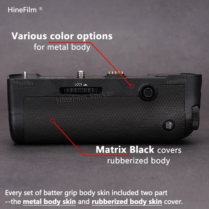Hinefilm Skin for Panasonic BG-G9GK Battery Grip Sticker G9 Camera Battery Grip DMW-BGG9GK Wrap Cover Film BGG9GK Skin