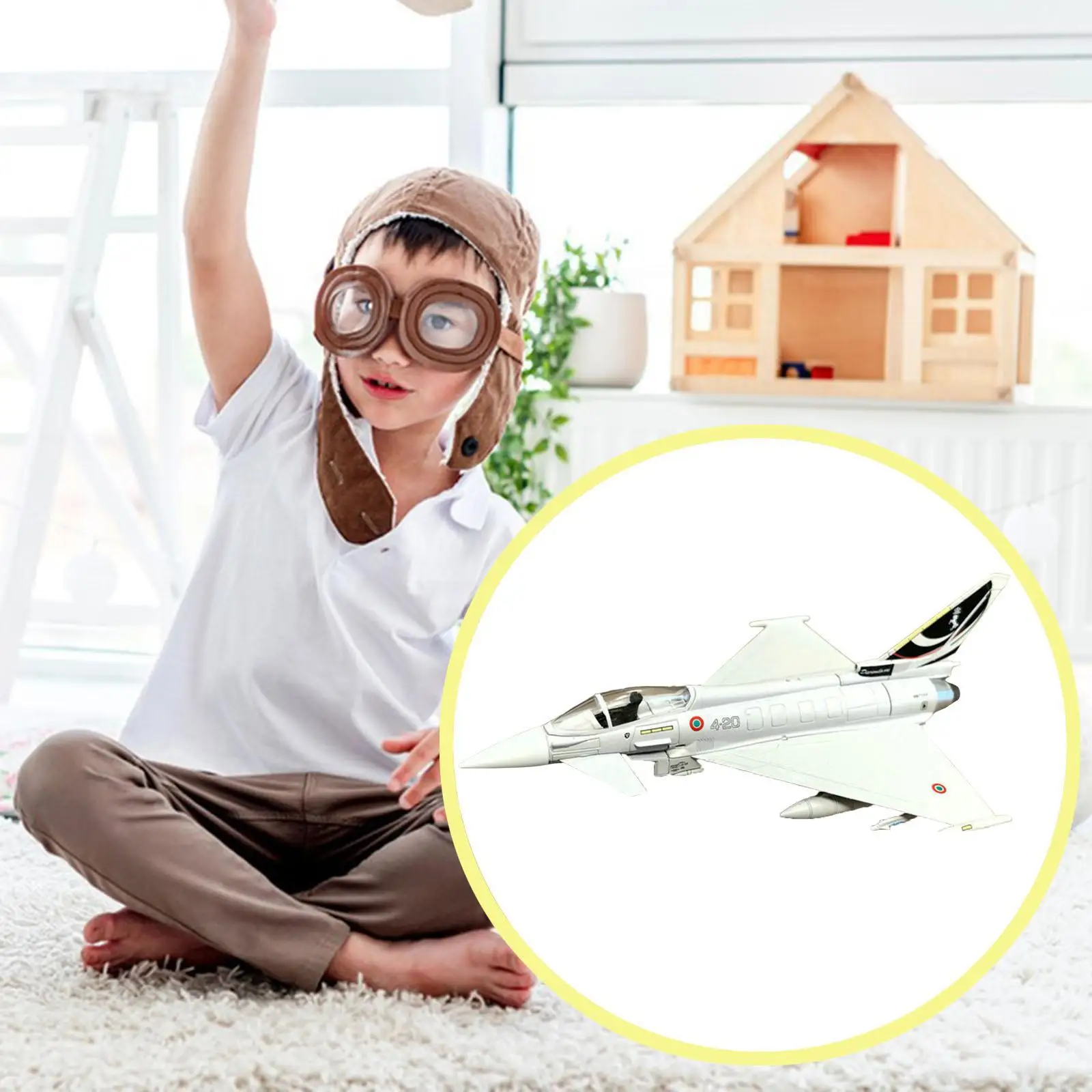 1/100 Scale Diecast Alloy Aircraft Model Fighter Jet Replica Airplane Toy for Living Room Table Decor and Enthusiasts