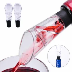 1pc decantador rápido garrafa de vinho tinto branco gota parar superior rolha dumping funil aerador verser premium aeração decantador bico