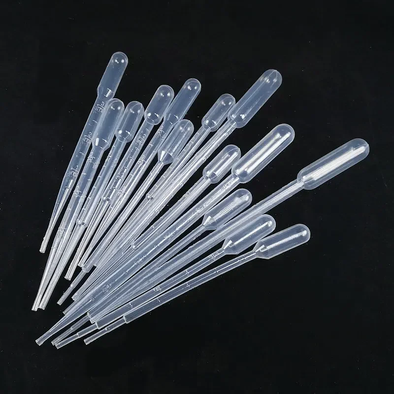 100pcs to 500pcs lab 0.2ml 0.5ml 1ml 2ml 3ml 5ml 10ml Plastic Pasteur Pipette Disposable Clear Dropper