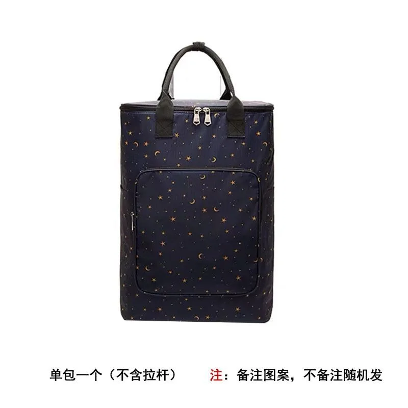 Folding large-capacity shopping cart aluminum alloy rod summer out portable vegetable basket waterproof body