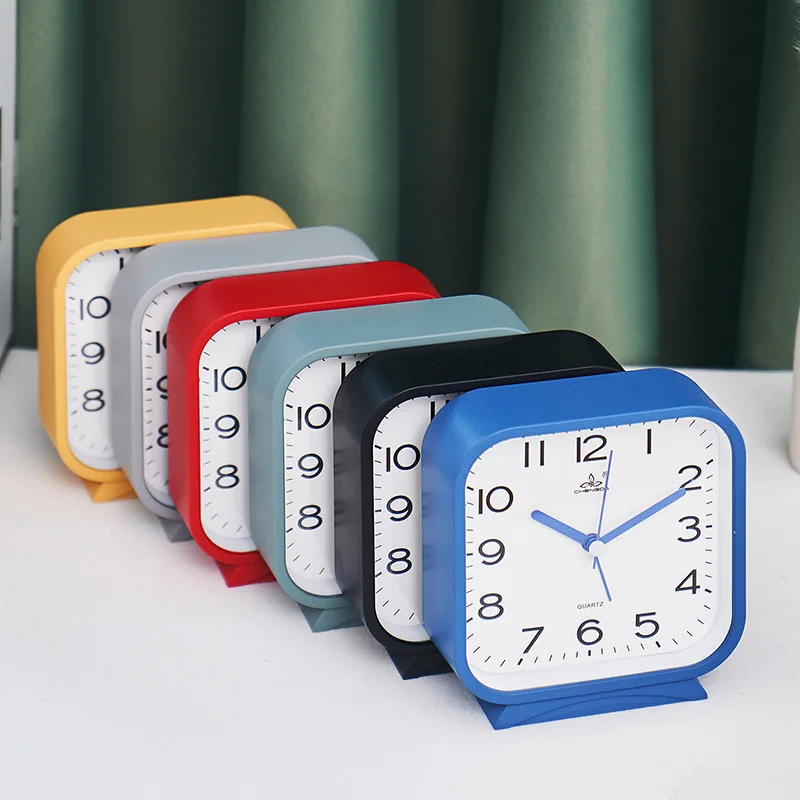 

Home & Garden Home Decor Clocks New simple alarm clock table clock candy colorful clock children's clock desktop learning clock