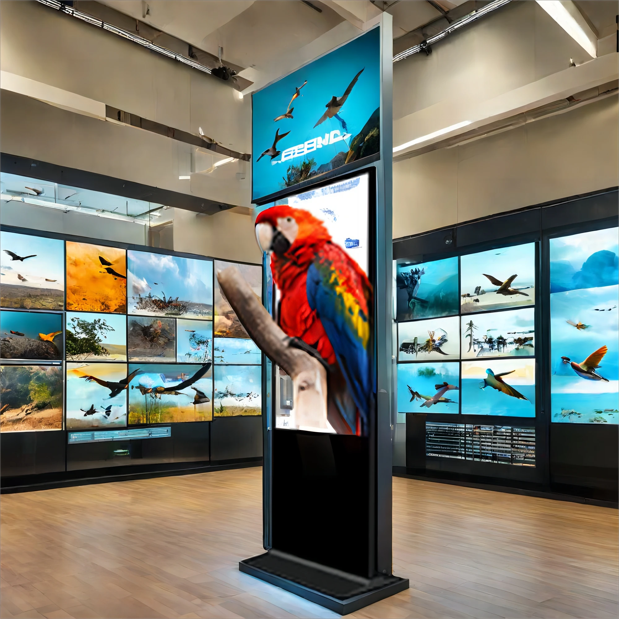 

42-55 Inch Digital Advertising Display LCD Signage Floor Stand For Elevator Retail Store & Education Use