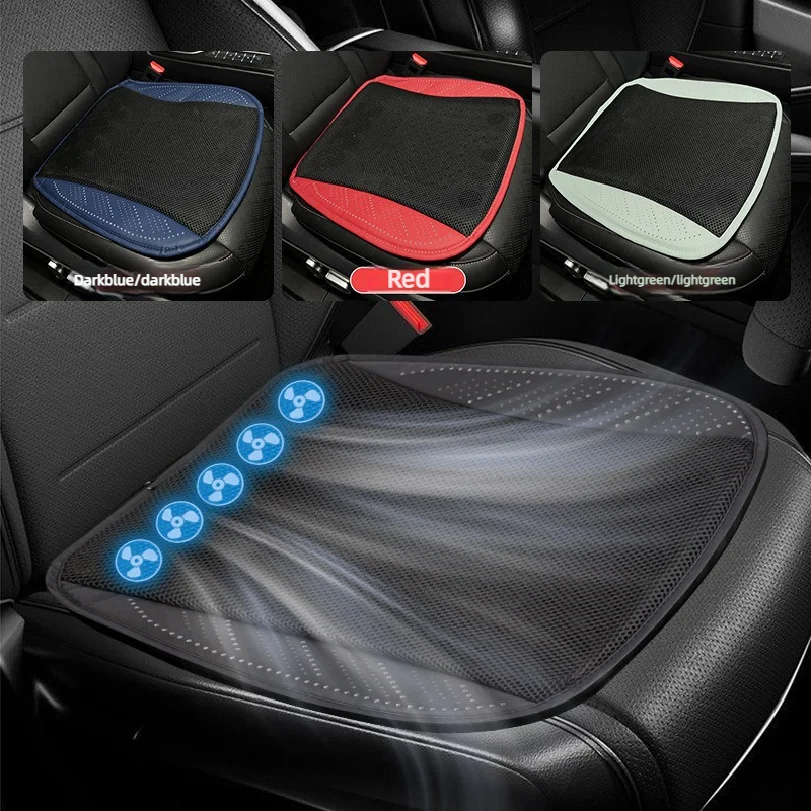 

Summer Cooling Car Seat Cushion Multifunctional Breathable Ventilated Pad USB Fan Home Car Dual Use Cool Heat Dissipation Mat