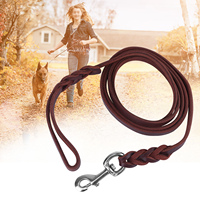 3Types Pet Dog  Leash Safety Rope Cowhide and Leather Belt For Walking Running Training Dog Training Leash Dog Walking Rope
