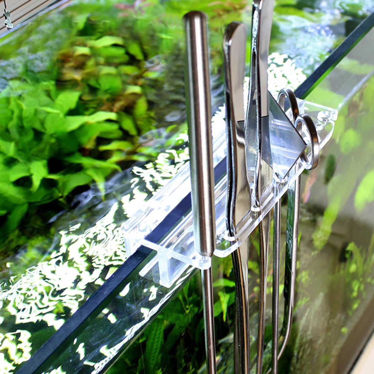 

Acrylic Holder Rack Water Plant Tools High Transparency Durable Aquarium Tank Storage Mountable Scissor Tweezers Coral Placement