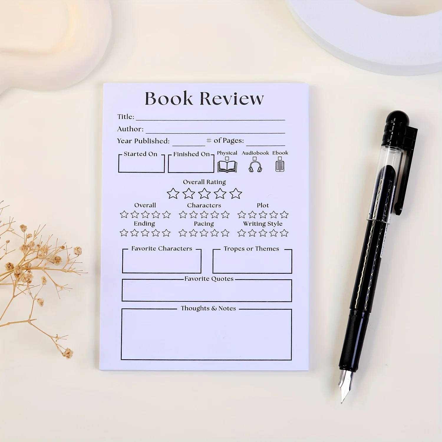 1/2/4 Stück lustiges Buchrezensions-Notizbuch mit Haftnotizen, das perfekte Geschenk für Bücherwürmer und die tägliche Büroarbeit, 40 Blatt pro Buch – Detail 5