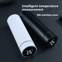 Botella Térmica Inteligente de Acero Inoxidable de 500 ml, Taza Deportiva para Agua, Taza Aislada para Auto, Taza Térmica de Viaje, Termo