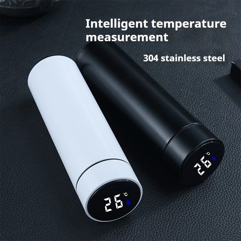 500ML Intelligent Temperature Stainless Steel Thermos Bottle Sports Water Cup Car Insulated Cup Thermal Mug Travel Vacuum Flasks