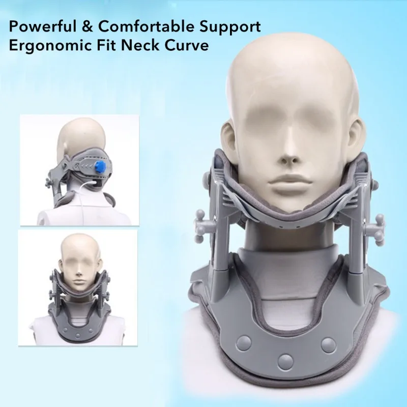 Electric Heating Cervical Retractor, Hot Compress Physiotherapy Adjustable Support Correction Cervical Spine Fixator