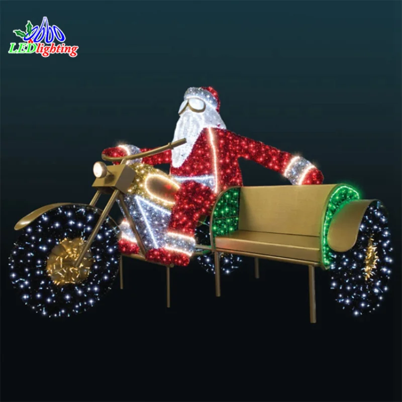 

Custom. LED Outdoor Indoor ABS 3D Motif Costume Decoration Santa Claus Statues Light