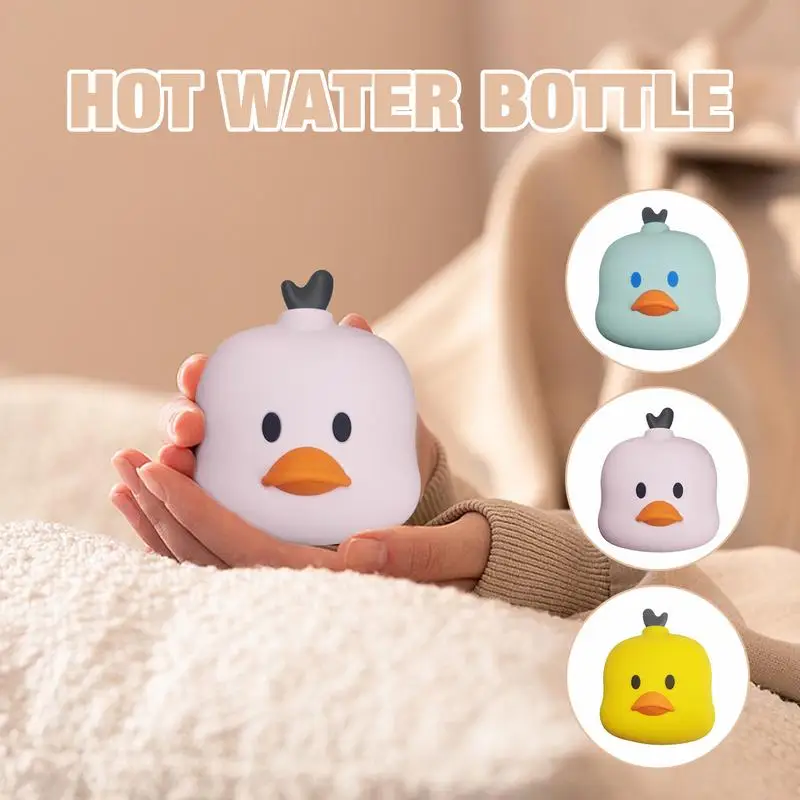 Hot Bottle Water Bag Duck-Shaped Hot Water Bottle Pouch Portable Hand Warmer Cartoon Hand Feet Warmer Heating Water Bag For Hand