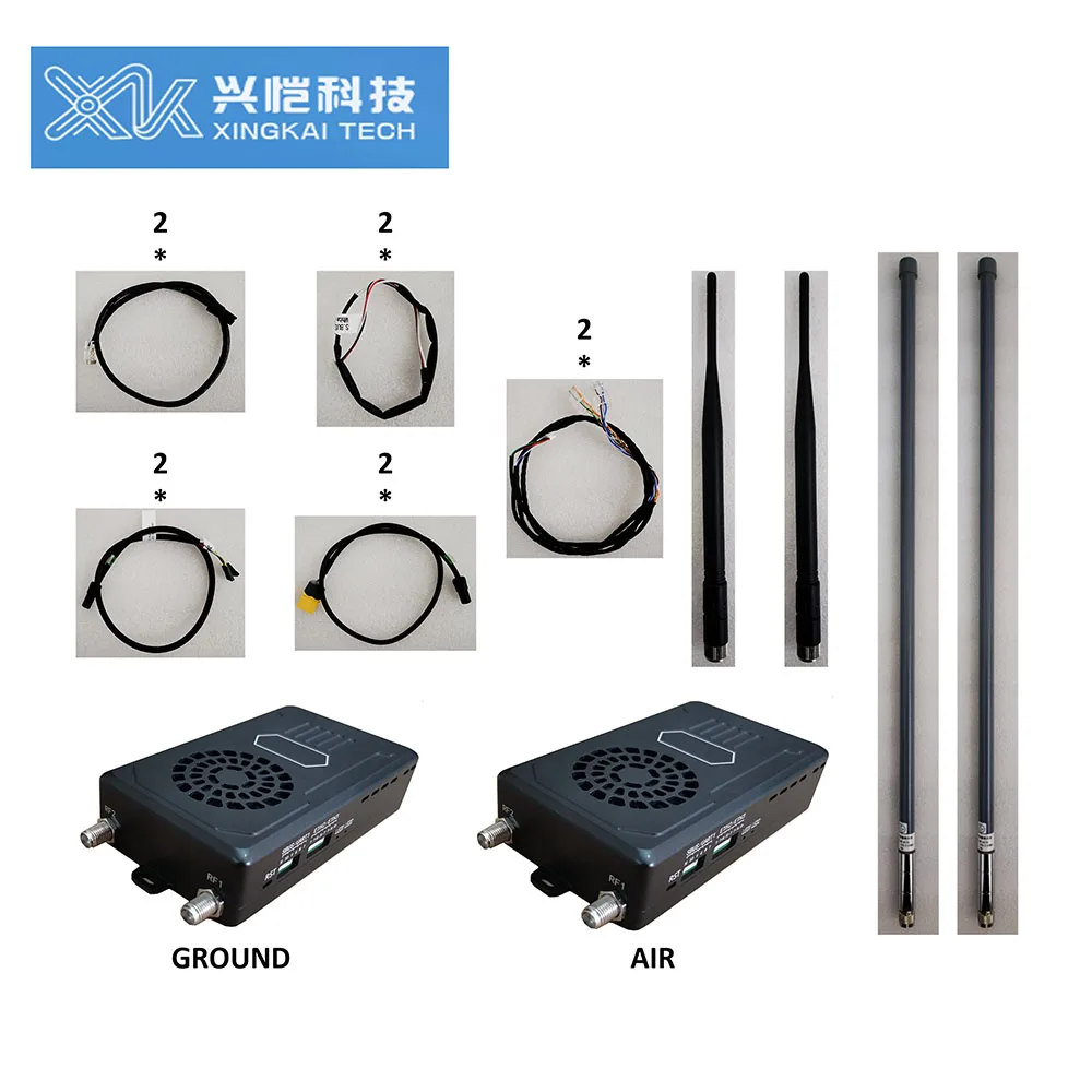 UGV Long Range Drone Radio Transceiver, USV, Telemetria de Vídeo RF, RC Link, NLOS OFDM, Freqüência Hopping, Comunicação UAV, 22km